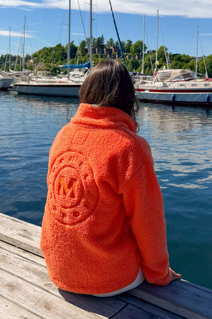 Annie Zip Sweater Orange | Genser | Smuk