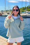 Annie Zip Sweater Sea Green