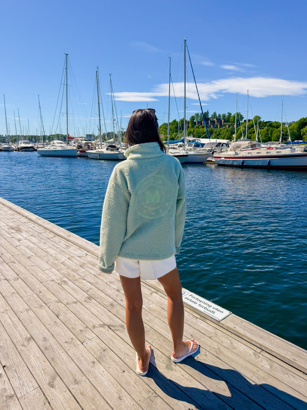Annie Zip Sweater Sea Green | Genser | Smuk