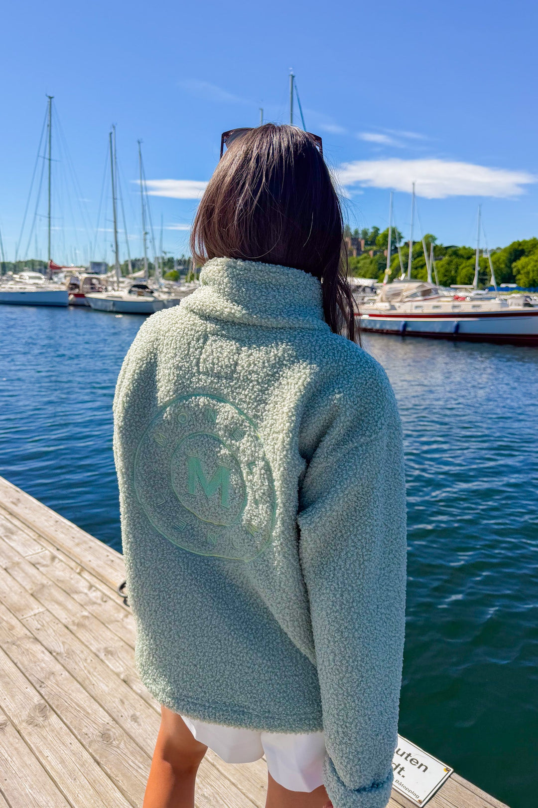 Annie Zip Sweater Sea Green | Genser | Smuk
