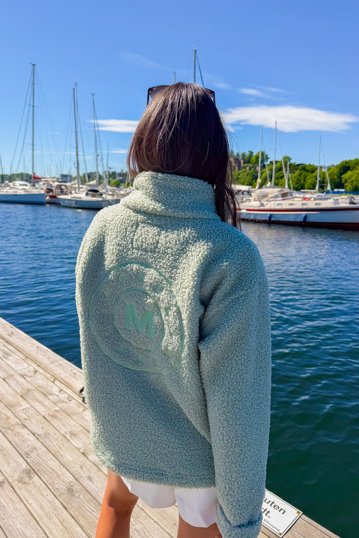 Annie Zip Sweater Sea Green | Genser | Smuk