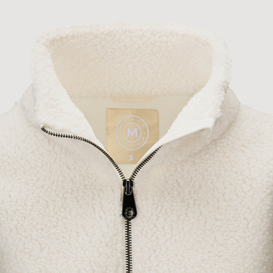 Annie Zip Sweater White | Genser | Smuk - Dameklær på nett