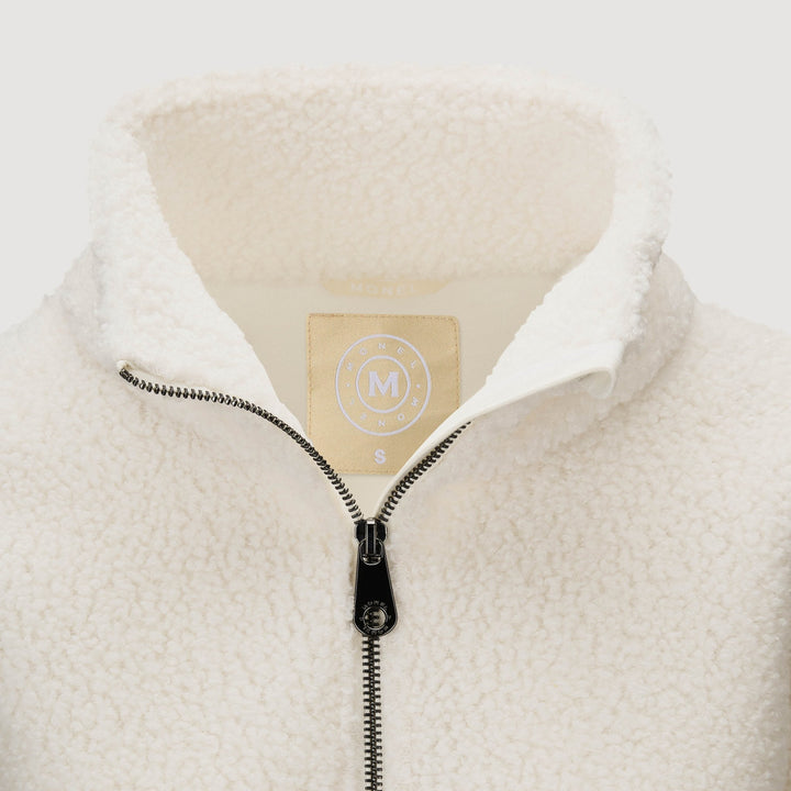 Annie Zip Sweater White | Genser | Smuk - Dameklær på nett