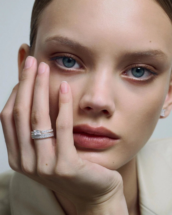Aperto Pave Ring Silver | Accessories | Smuk