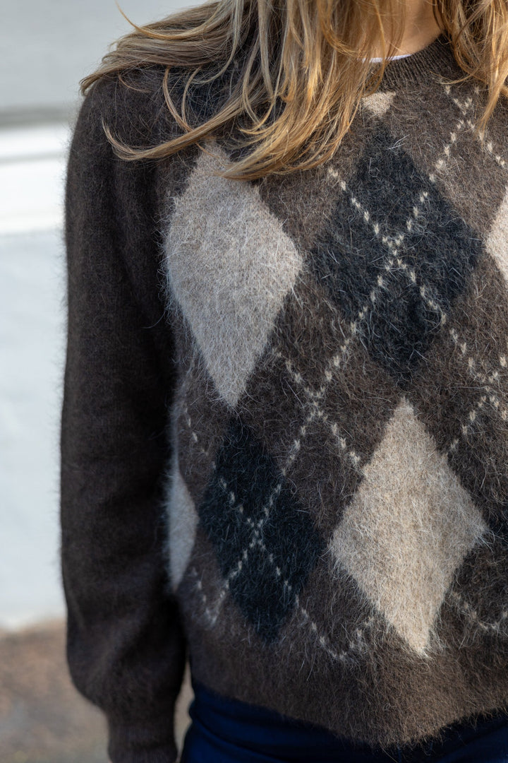 Argyle Pullover Brown | Genser | Smuk - Dameklær på nett