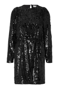 Ari-Colyn Ls Short Sequins Dress Black