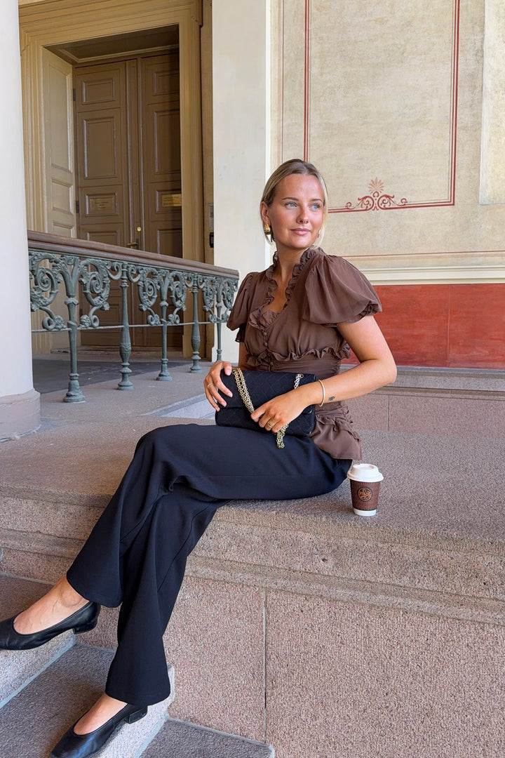 Ariel Blouse Dark Brown | Skjorter og bluser | Smuk