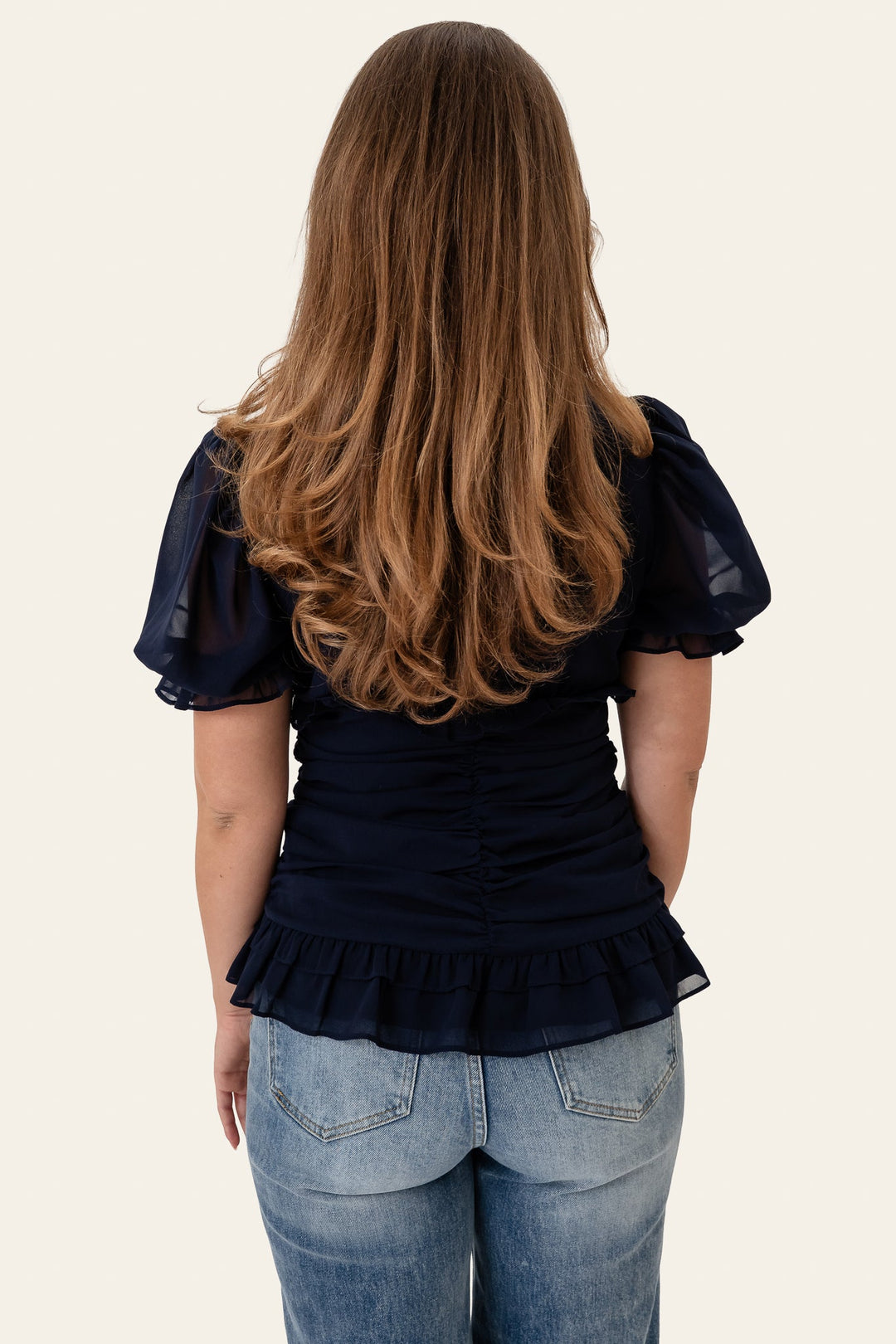 Ariel Blouse Navy | Skjorter og bluser | Smuk