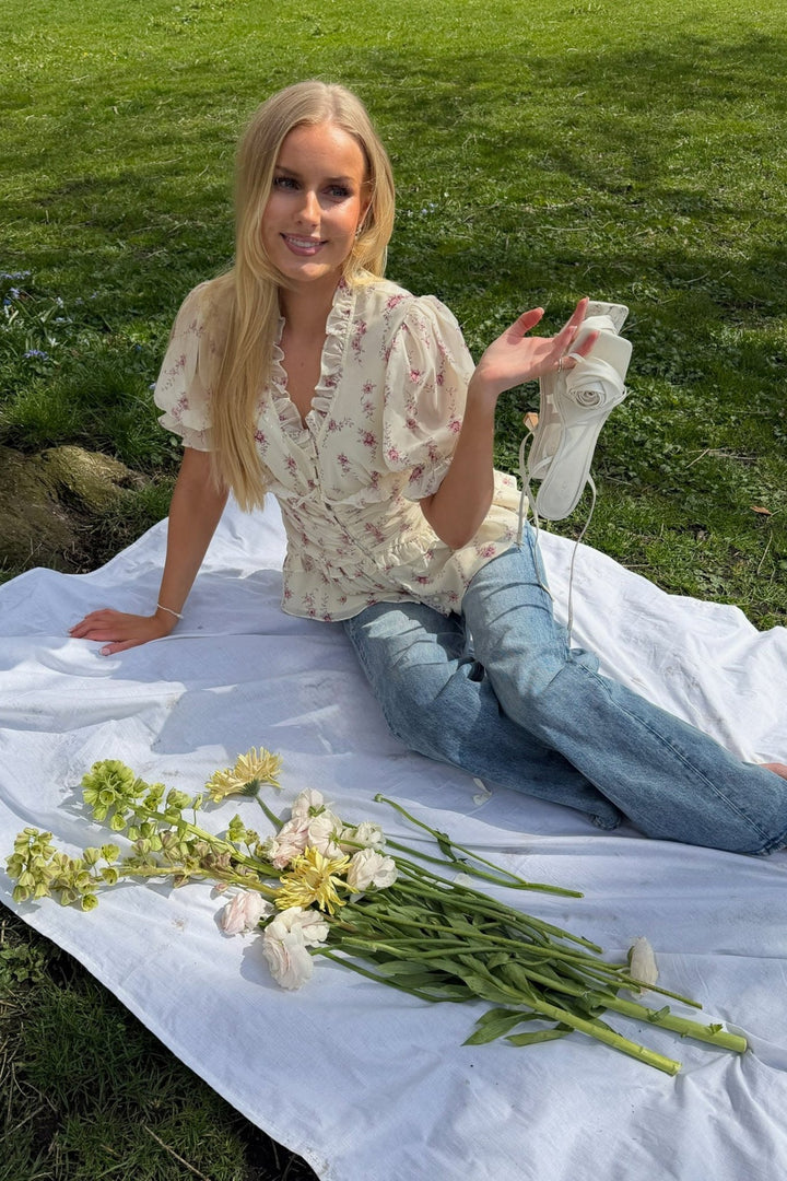 Ariel Blouse Off White Vintage Rose | Skjorter og bluser | Smuk