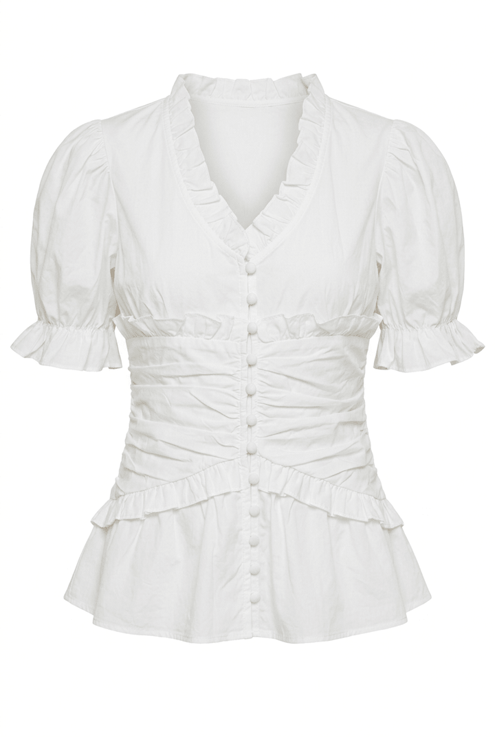Ariel Blouse White | Skjorter og bluser | Smuk