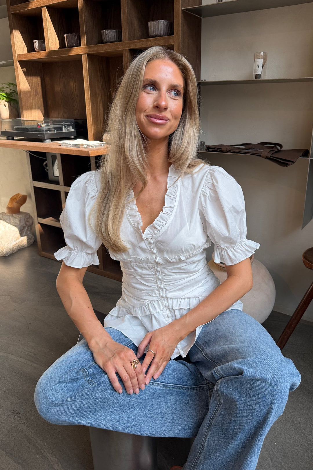 Ariel Blouse White | Skjorter og bluser | Smuk