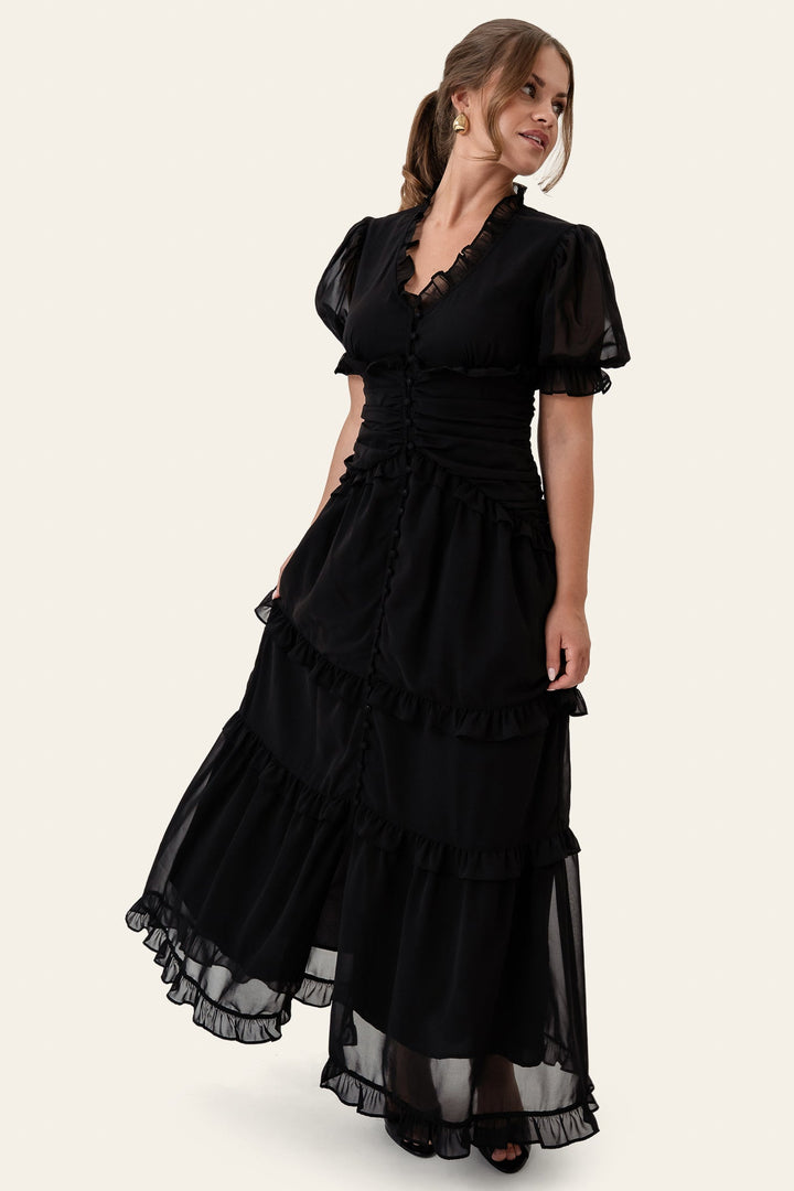 Ariel Long Dress Black | Kjoler | Smuk
