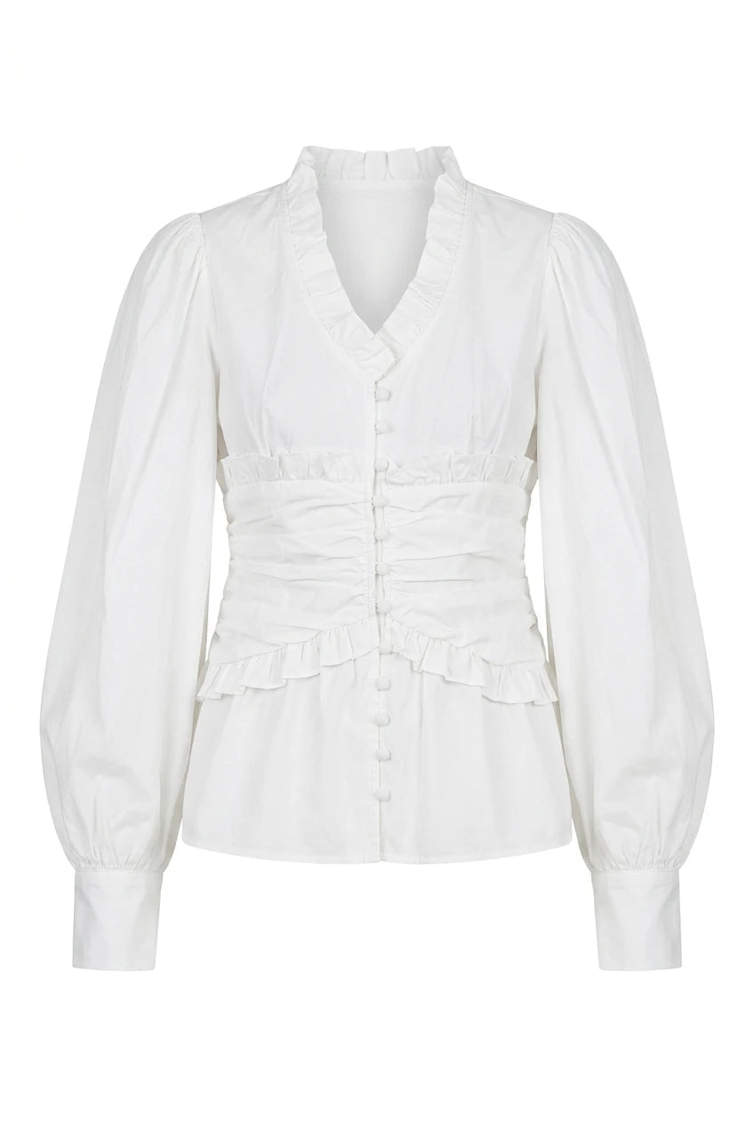 Ariel Ls Blouse White | Skjorter og bluser | Smuk