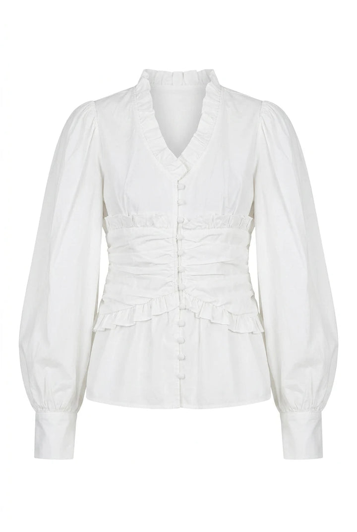 Ariel Ls Blouse White | Skjorter og bluser | Smuk