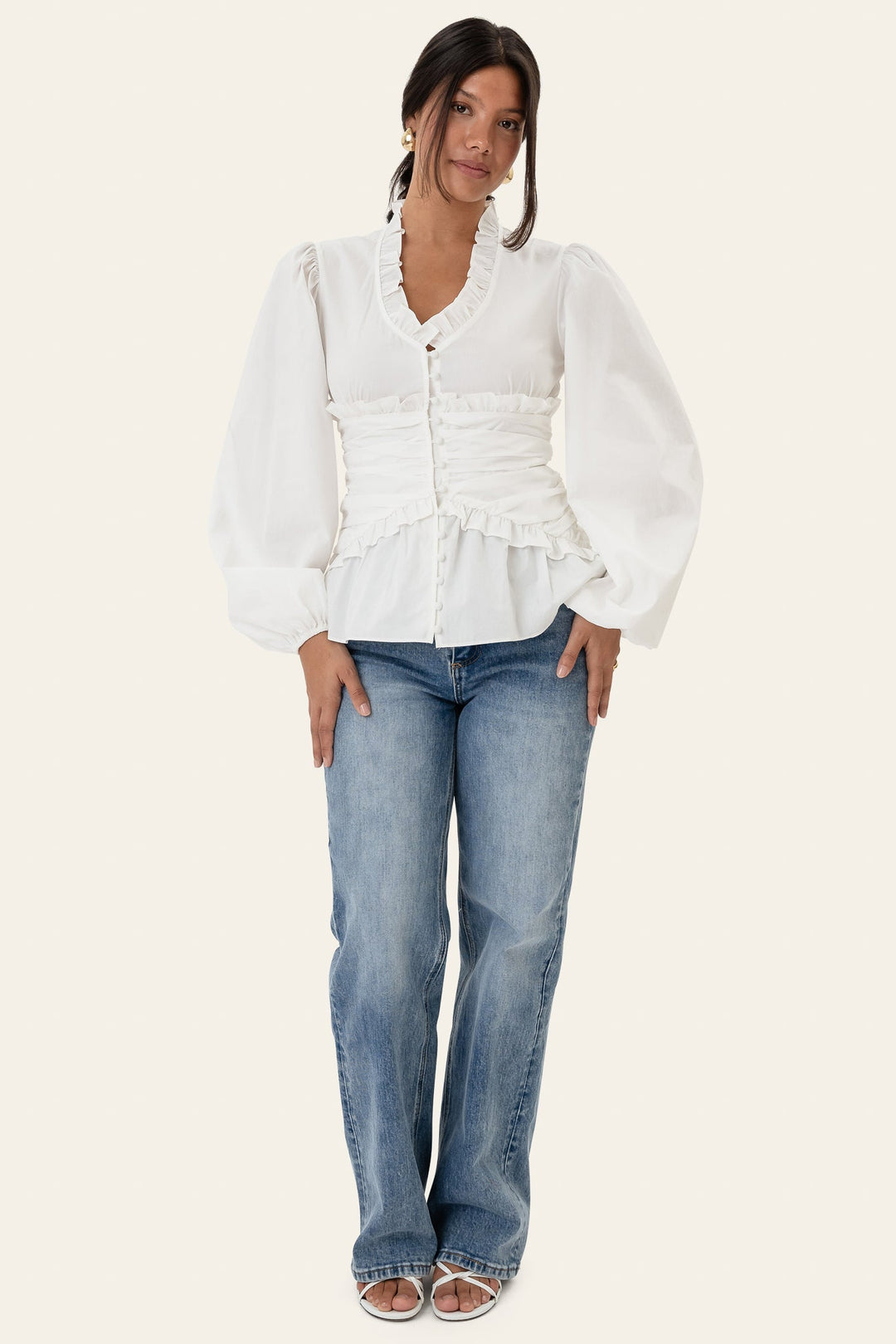 Ariel Ls Blouse White | Skjorter og bluser | Smuk