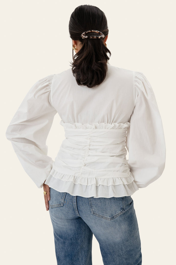 Ariel Ls Blouse White | Skjorter og bluser | Smuk
