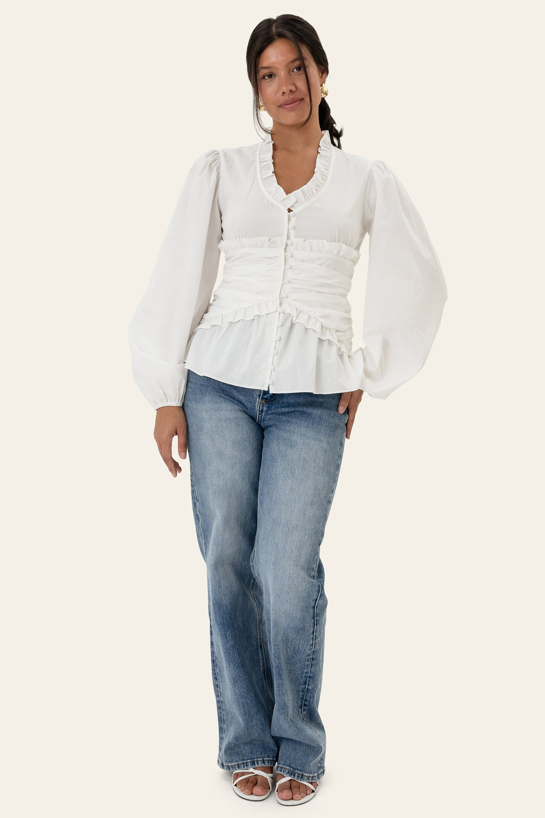 Ariel Ls Blouse White | Skjorter og bluser | Smuk