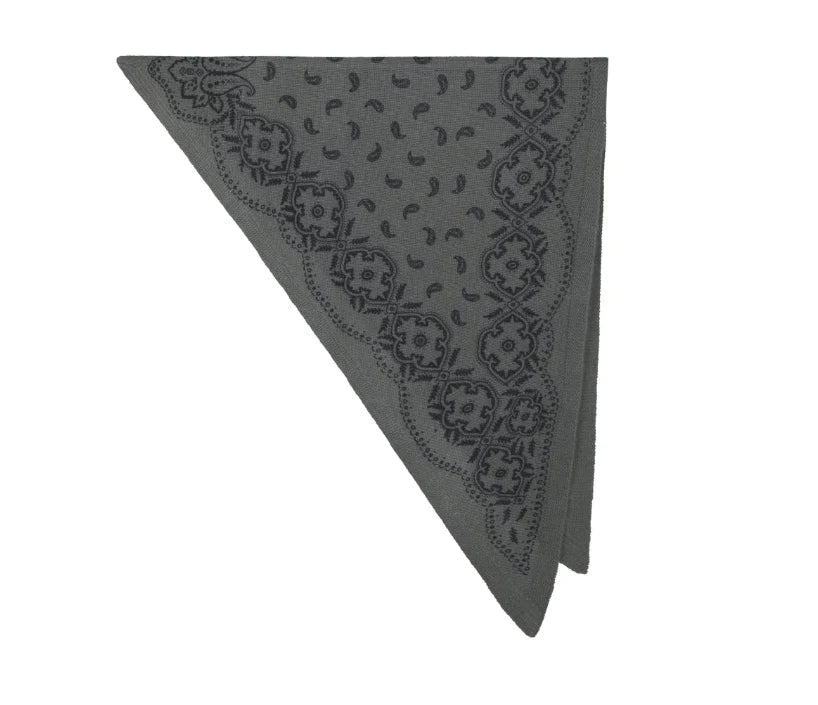 Ariya Paisley Knit Scarf Army | Accessories | Smuk