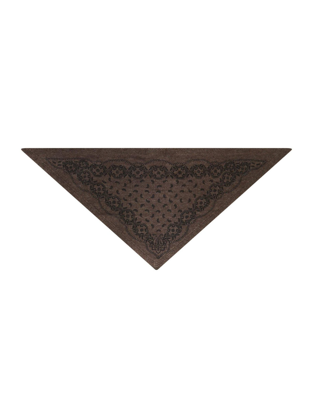 Ariya Paisley Knit Scarf Brown Melange | Accessories | Smuk