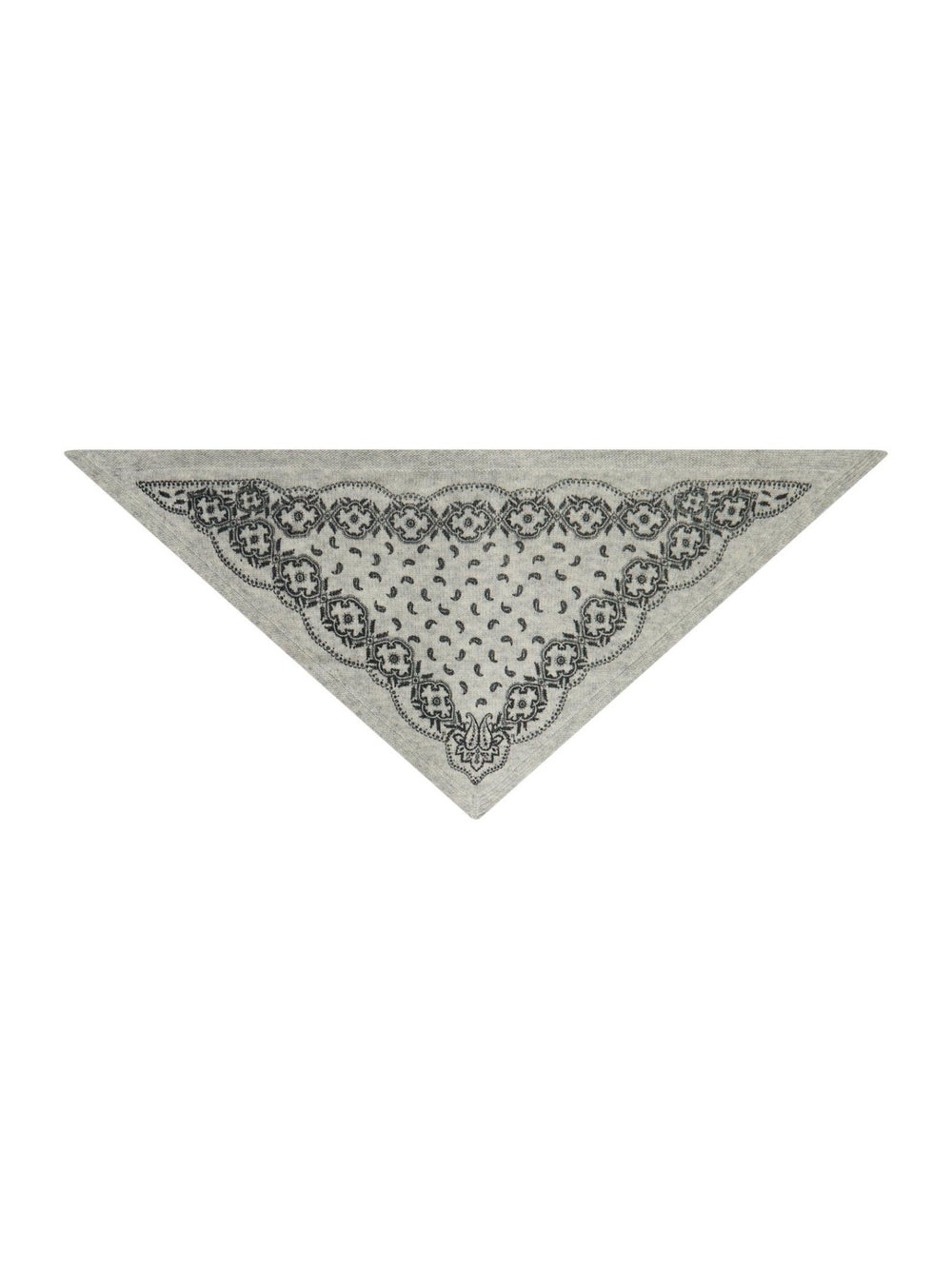 Ariya Paisley Knit Scarf Grey Melange | Accessories | Smuk