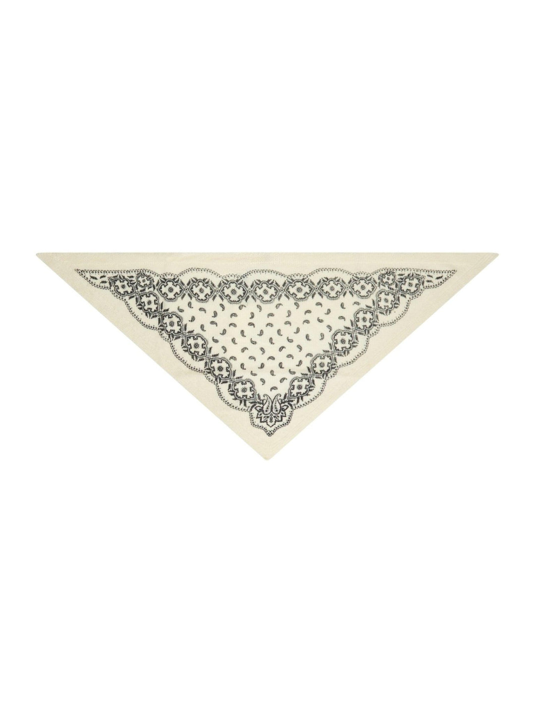 Ariya Paisley Knit Scarf Off White | Accessories | Smuk