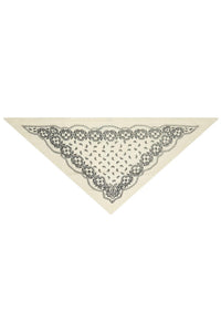 Ariya Paisley Knit Scarf Off White