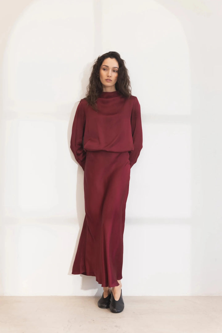 Arlene Blouse Dark Red | Skjorter og bluser | Smuk