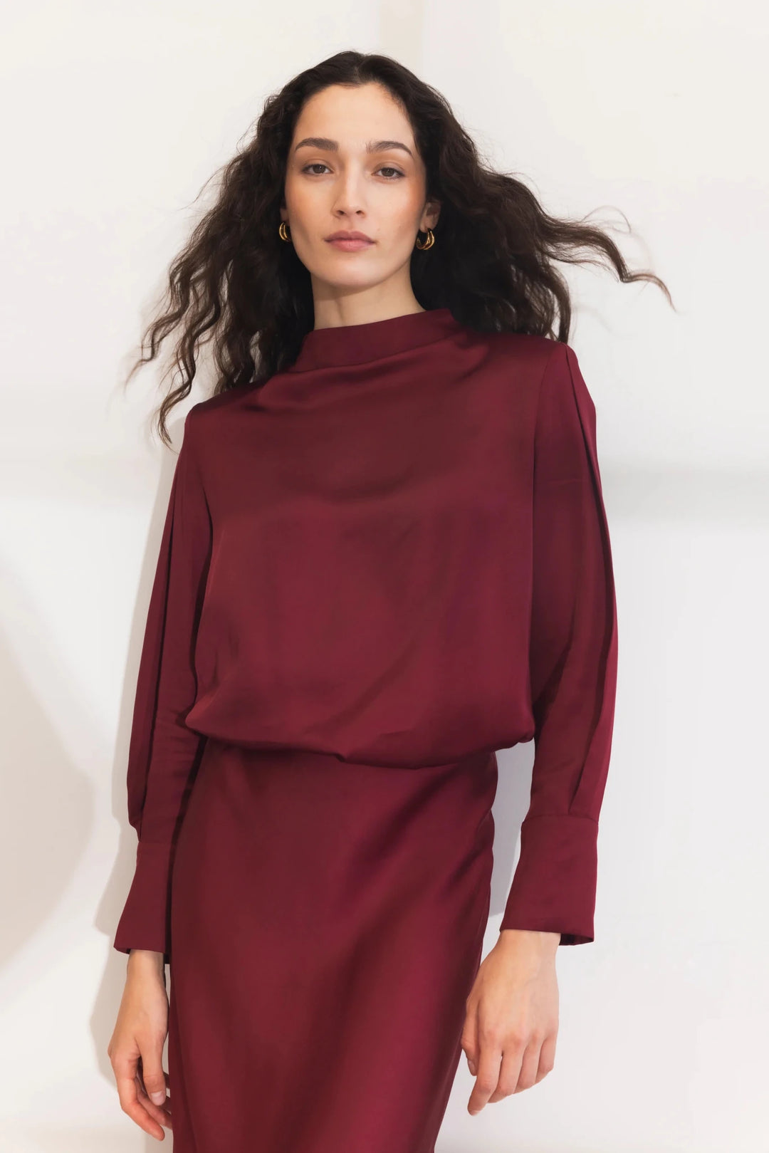 Arlene Blouse Dark Red | Skjorter og bluser | Smuk