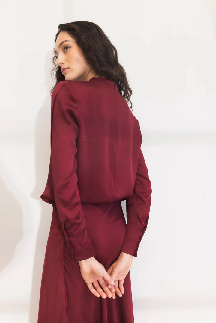 Arlene Blouse Dark Red | Skjorter og bluser | Smuk