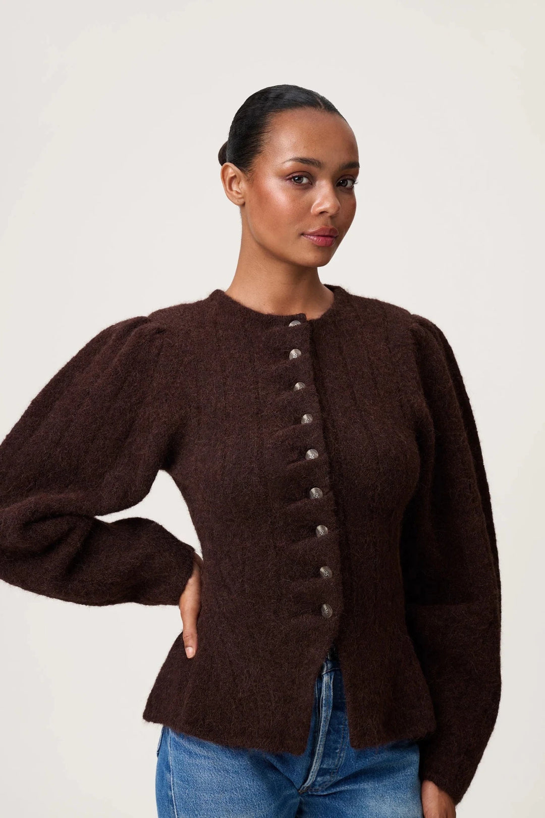 Arolla Cardigan Brown Melange | Genser | Smuk