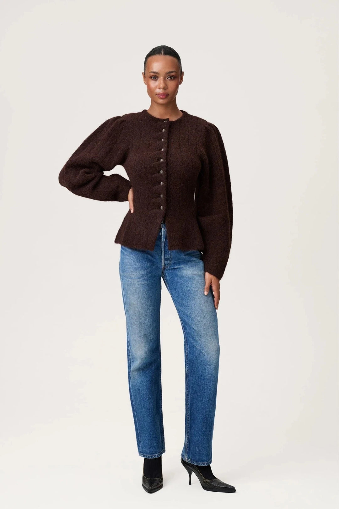 Arolla Cardigan Brown Melange | Genser | Smuk