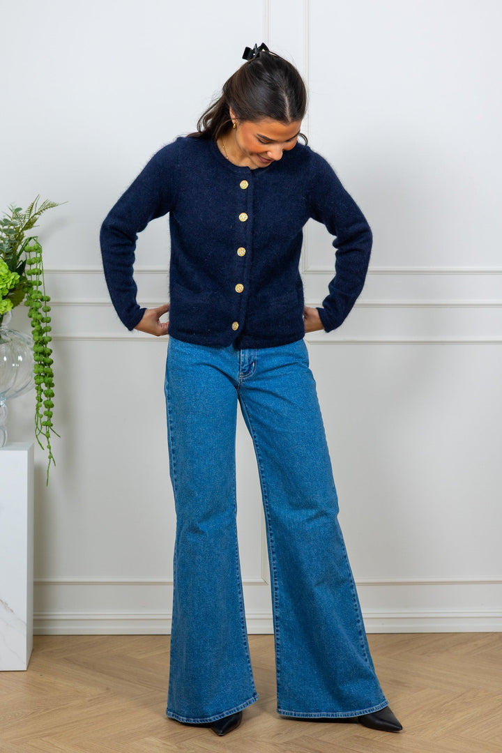 Ashley Cardigan Navy | Genser | Smuk