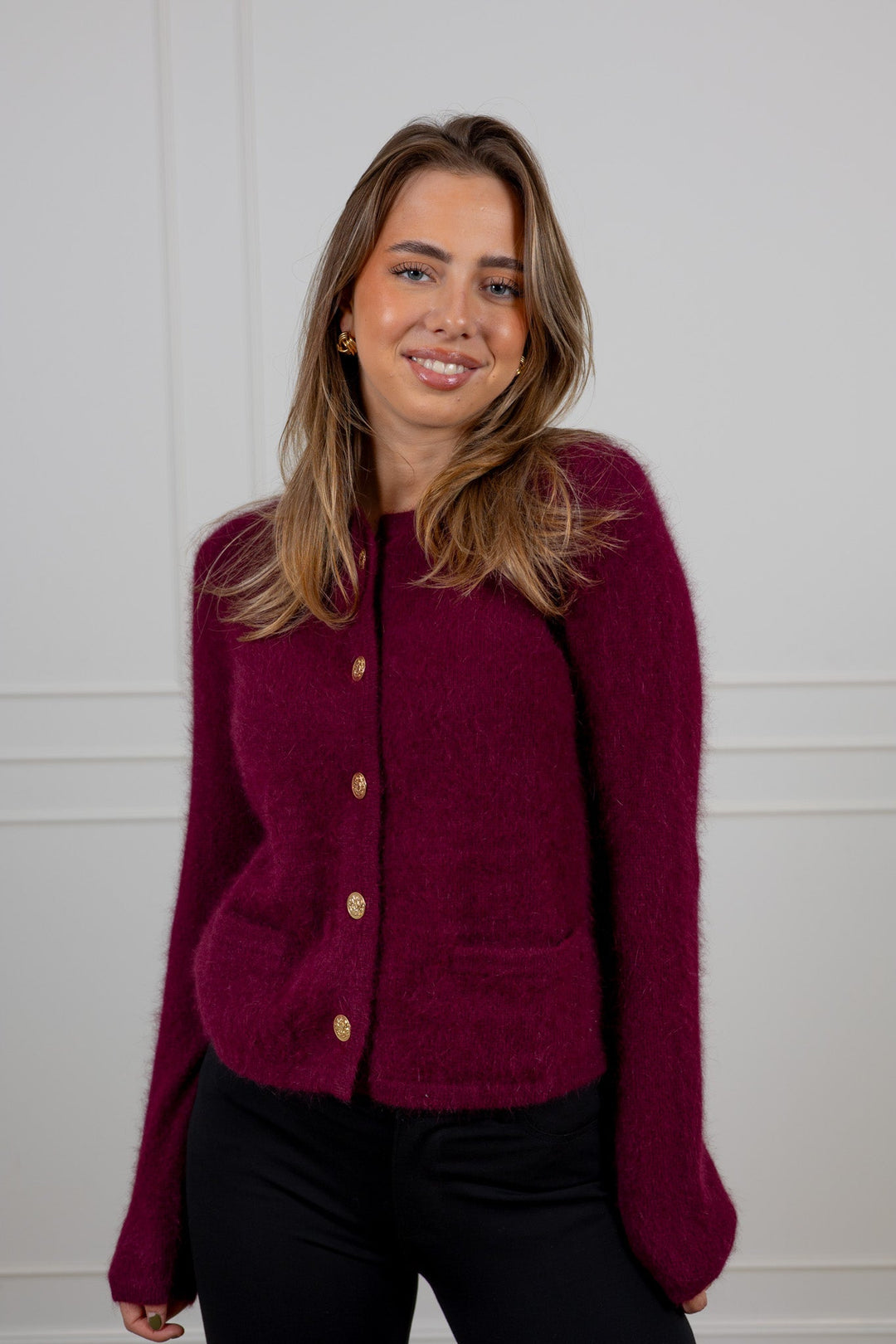 Ashley Cardigan Plum | Genser | Smuk - Dameklær på nett