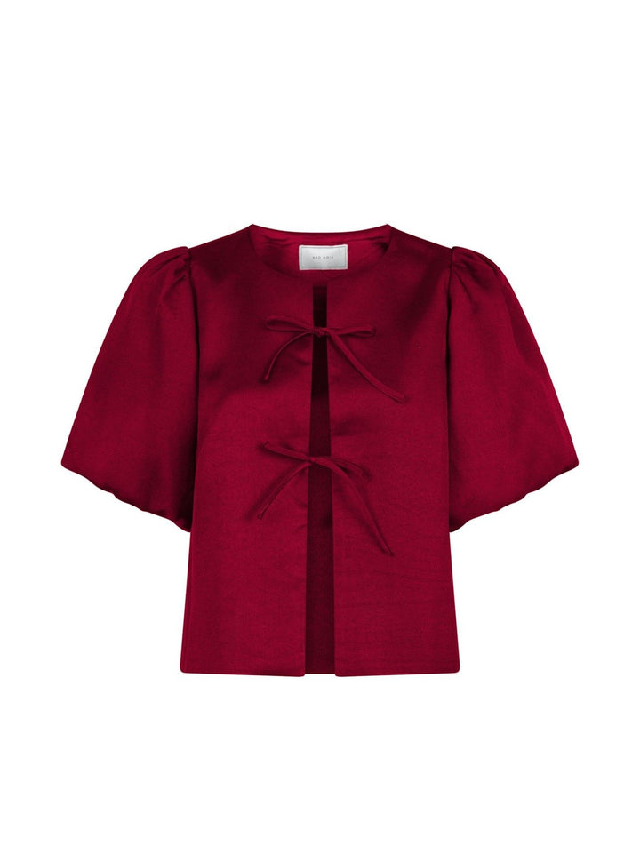 Aska Dull Satin Blouse Wine | Skjorter og bluser | Smuk - Dameklær på nett