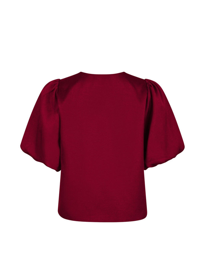 Aska Dull Satin Blouse Wine | Skjorter og bluser | Smuk - Dameklær på nett