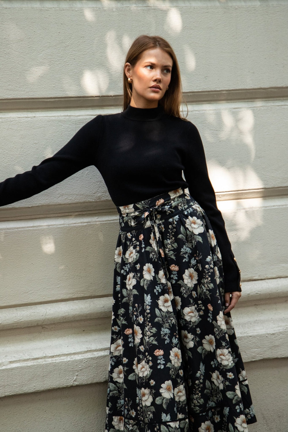 Astrid Skirt Antique Black Poplin | Skjørt | Smuk - Dameklær på nett