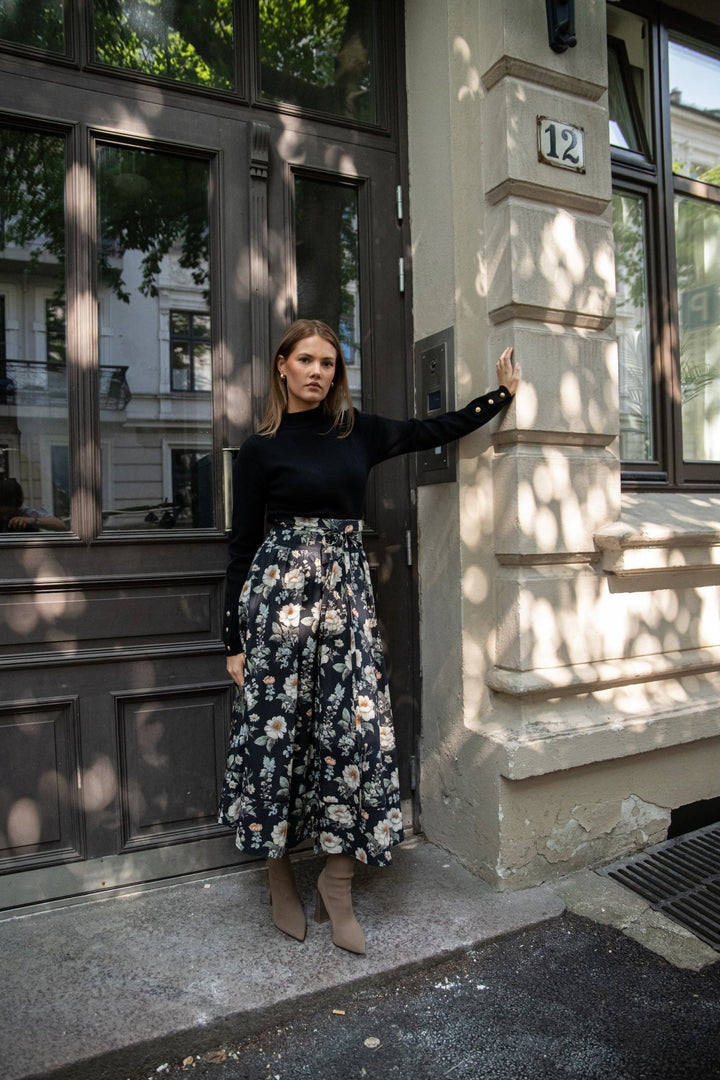 Astrid Skirt Antique Black Poplin | Skjørt | Smuk - Dameklær på nett