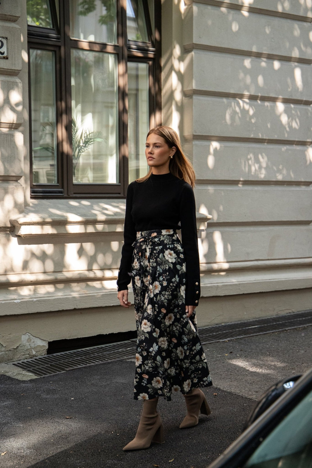 Astrid Skirt Antique Black Poplin | Skjørt | Smuk - Dameklær på nett