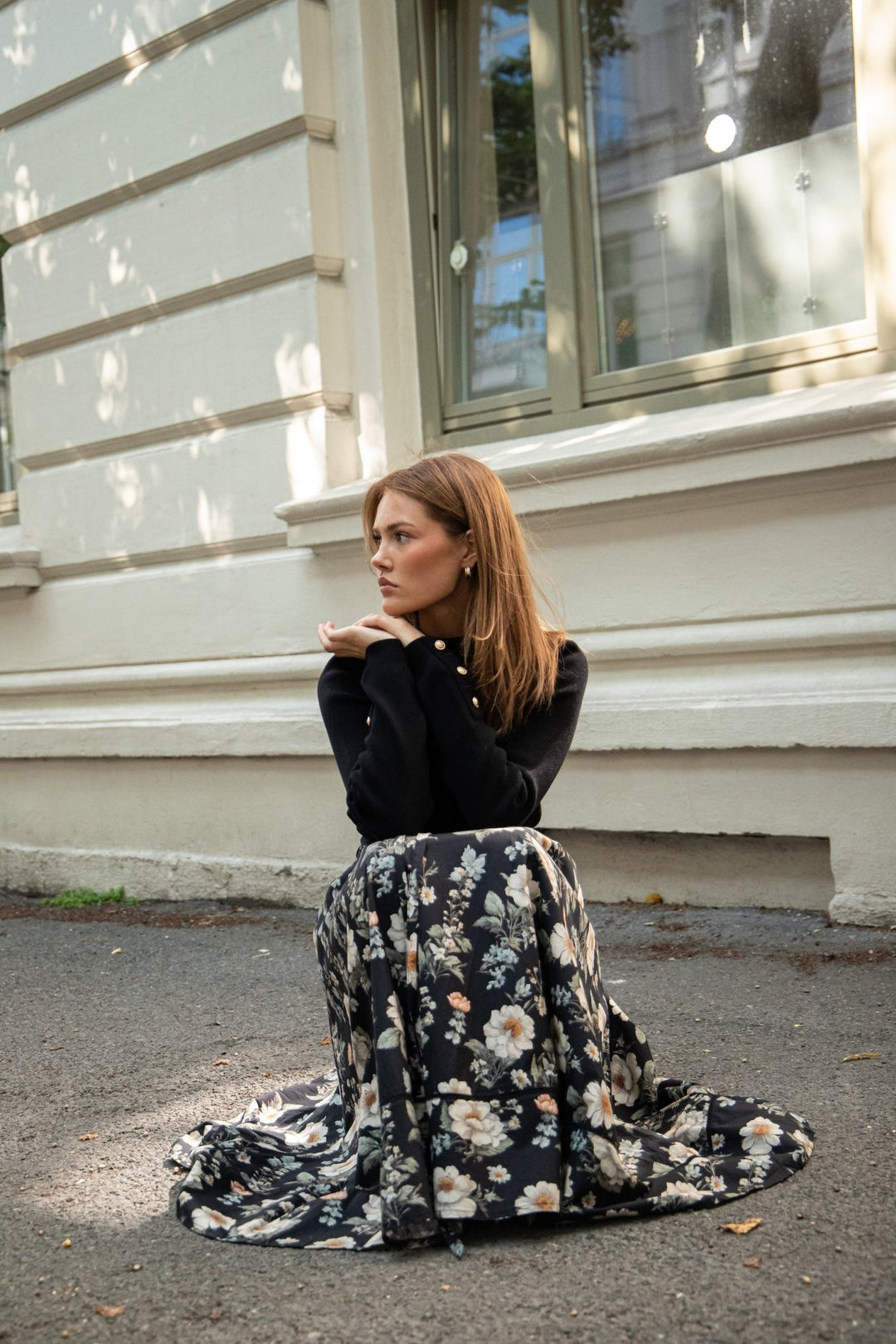 Astrid Skirt Antique Black Poplin | Skjørt | Smuk - Dameklær på nett
