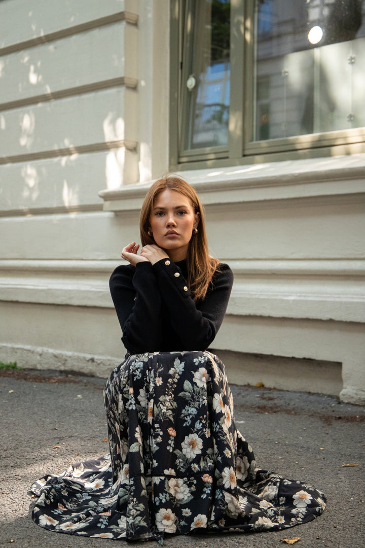 Astrid Skirt Antique Black Poplin | Skjørt | Smuk - Dameklær på nett