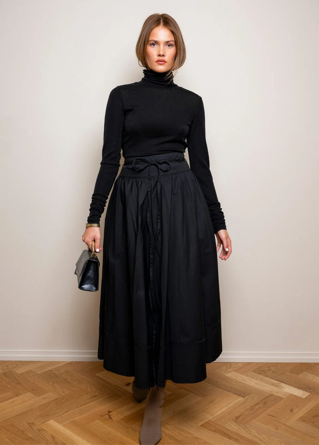Astrid Skirt Ebony Poplin | Skjørt | Smuk