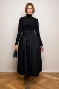 Astrid Skirt Ebony Poplin