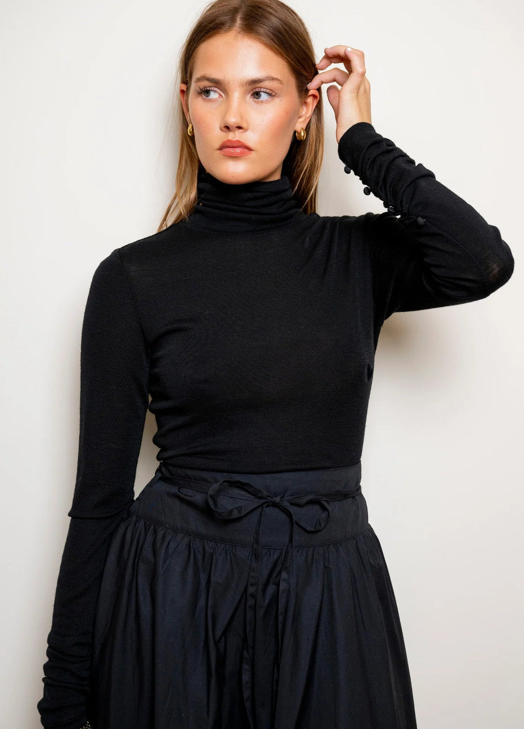 Astrid Skirt Ebony Poplin | Skjørt | Smuk