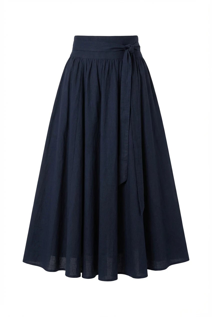 Astrid Skirt Marine Poplin | Skjørt | Smuk