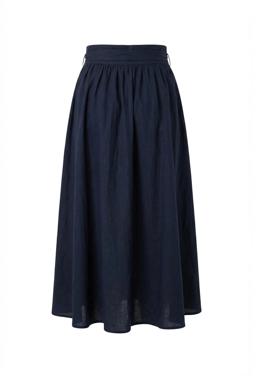 Astrid Skirt Marine Poplin | Skjørt | Smuk