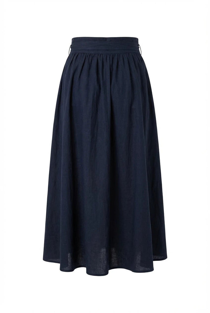 Astrid Skirt Marine Poplin | Skjørt | Smuk