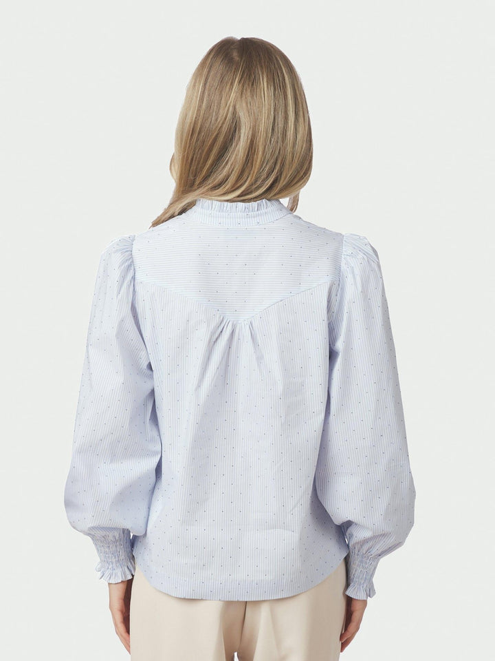 Astrida Stripe Stone Blouse Light Blue | Skjorter og bluser | Smuk