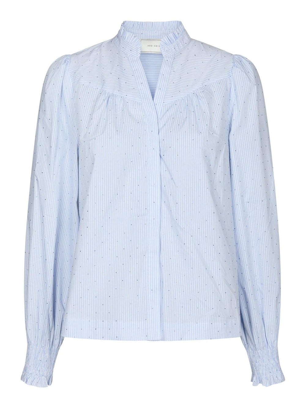 Astrida Stripe Stone Blouse Light Blue | Skjorter og bluser | Smuk