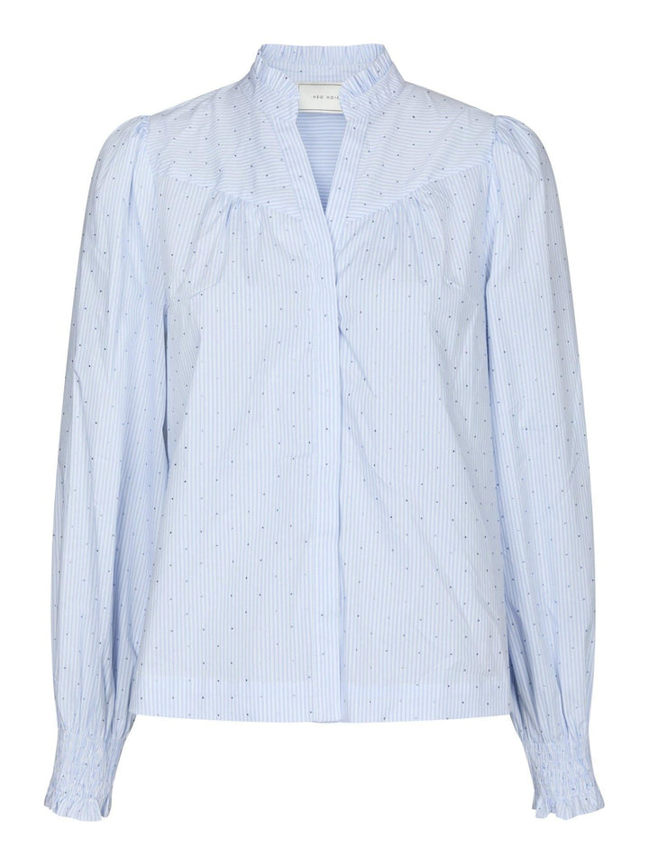Astrida Stripe Stone Blouse Light Blue | Skjorter og bluser | Smuk