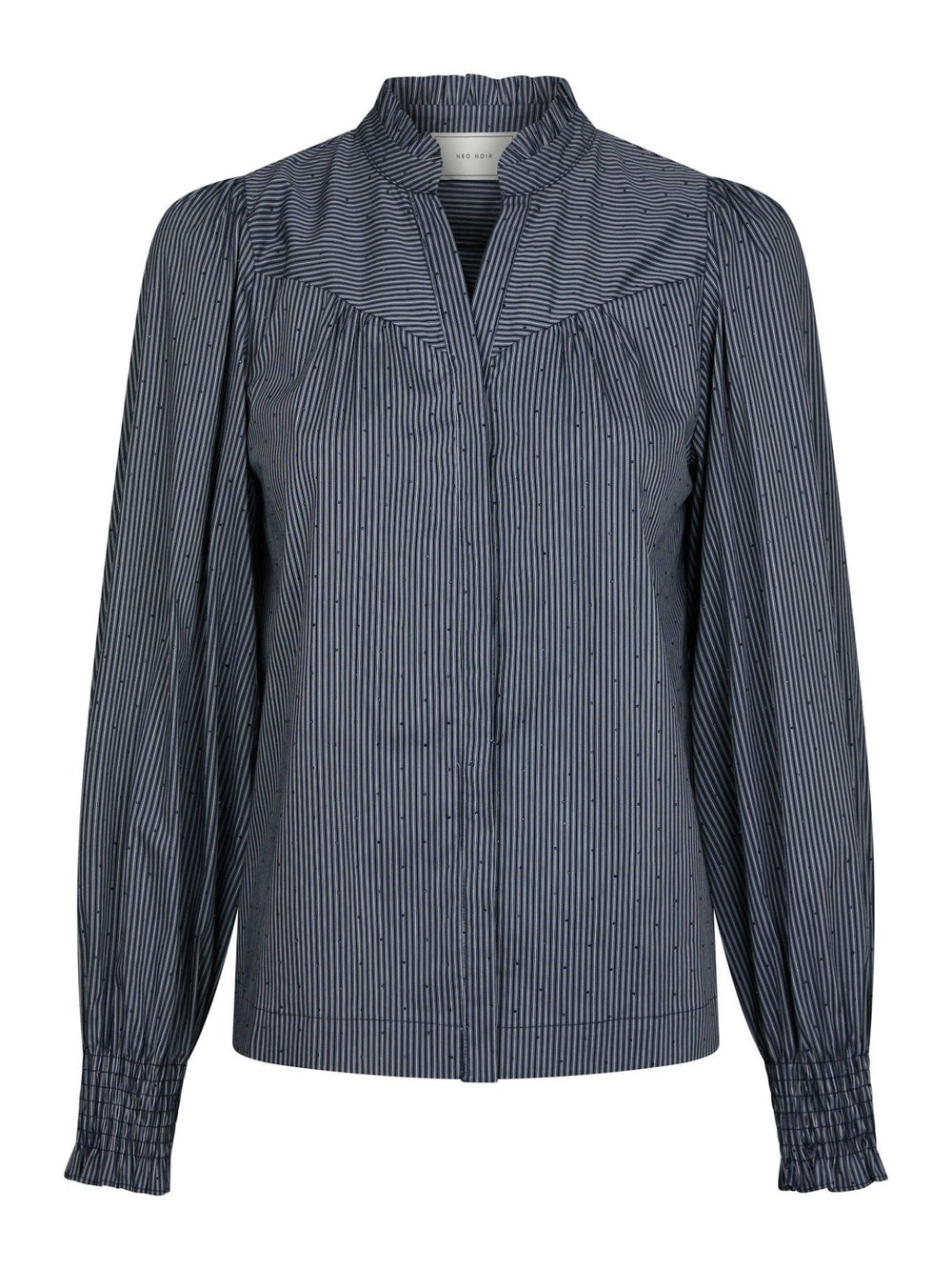 Astrida Stripe Stone Blouse Navy | Skjorter og bluser | Smuk